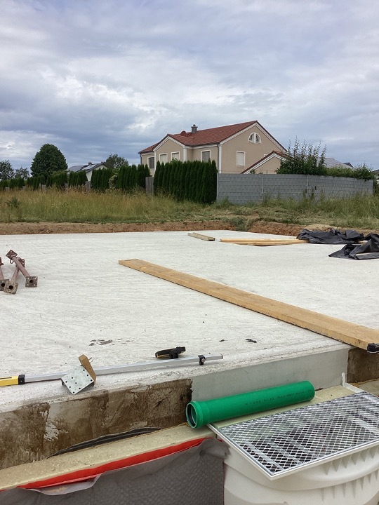 Bodenplatte Baustelle